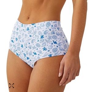 Australian Cotton On white & blue shell bikini